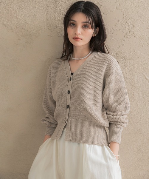 URBAN RESEARCH ROSSO WOMEN(アーバンリサーチ ロッソ)の「『WEB限定』ラメニットカーディガン+スカートセット(カーディガン/ボレロ・レディース・ブラック系その他/ベージュ系その他・FREE)」の3枚目の写真