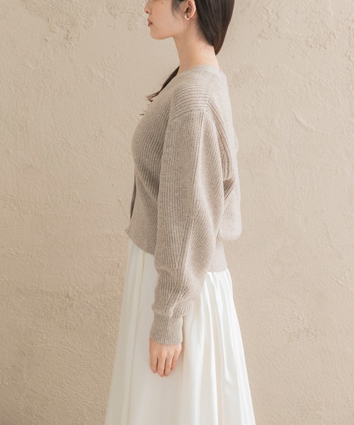 URBAN RESEARCH ROSSO WOMEN(アーバンリサーチ ロッソ)の「『WEB限定』ラメニットカーディガン+スカートセット(カーディガン/ボレロ・レディース・ブラック系その他/ベージュ系その他・FREE)」の12枚目の写真
