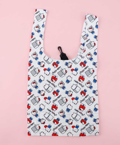 sanrio(サンリオ)の「〈SANRIO/サンリオ〉ハローキティ My name is… コンパクトエコバッグナスカン付 EKB7(エコバッグ/サブバッグ・レディース・ホワイト・ONE SIZE)」の6枚目の写真