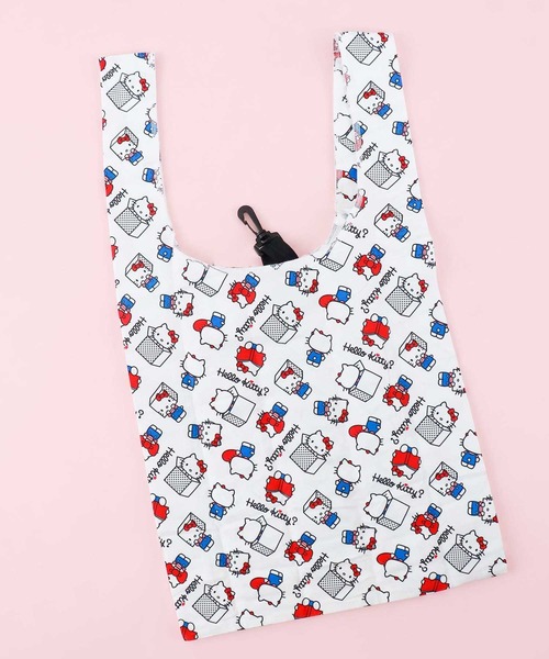 sanrio(サンリオ)の「〈SANRIO/サンリオ〉ハローキティ My name is… コンパクトエコバッグナスカン付 EKB7(エコバッグ/サブバッグ・レディース・ホワイト・ONE SIZE)」の2枚目の写真