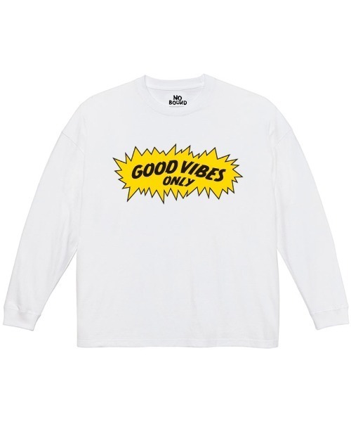 NOBOUND（ノーバウンド）の「NOBOUND（ノーバウンド） 長袖Tシャツ ロゴ プリント ボックスシルエット トップス カットソー メンズ ユニセックス ストリート（Tシャツ/カットソー・メンズ・ブラック/ホワイト/グレイッシュブルー・XL/L/M）」の2枚目の写真