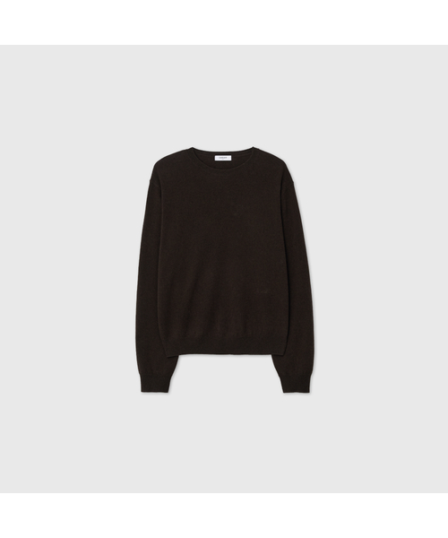 LOOKAST(ルックキャスト)の「カシミヤ エッセンシャル ラウンドネック ニット / CASHMERE ESSENTIAL ROUND NECK KNIT_5colors(ニット/セーター・レディース・ダークブラウン/チャコールグレー/ミント/ブラック/アイボリー・ONE)」の4枚目の写真