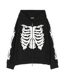 SUPPLIER/サプライヤー/Fire Bones Leather Patch Zip Hoodie