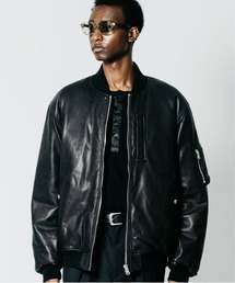 SHEEP LEATHER MA1 BOMBER JACKET