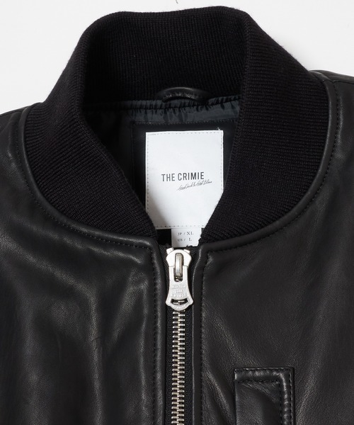CRIMIE(クライミー)の「SHEEP LEATHER MA1 BOMBER JACKET(MA-1・メンズ・ブラック・XXL/XL/L/M/S)」の5枚目の写真