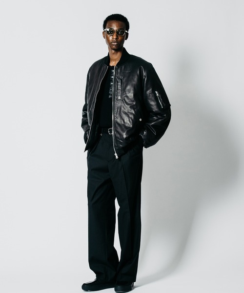 CRIMIE(クライミー)の「SHEEP LEATHER MA1 BOMBER JACKET(MA-1・メンズ・ブラック・XXL/XL/L/M/S)」の8枚目の写真