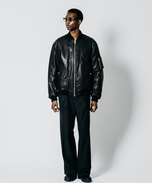 CRIMIE(クライミー)の「SHEEP LEATHER MA1 BOMBER JACKET(MA-1・メンズ・ブラック・XXL/XL/L/M/S)」の9枚目の写真
