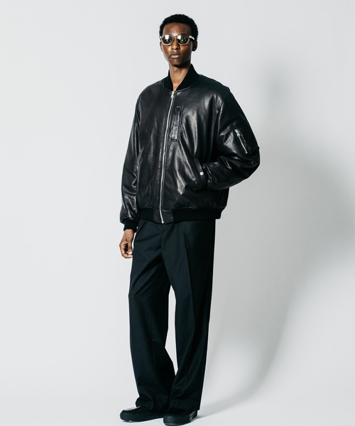 CRIMIE(クライミー)の「SHEEP LEATHER MA1 BOMBER JACKET(MA-1・メンズ・ブラック・XXL/XL/L/M/S)」の10枚目の写真