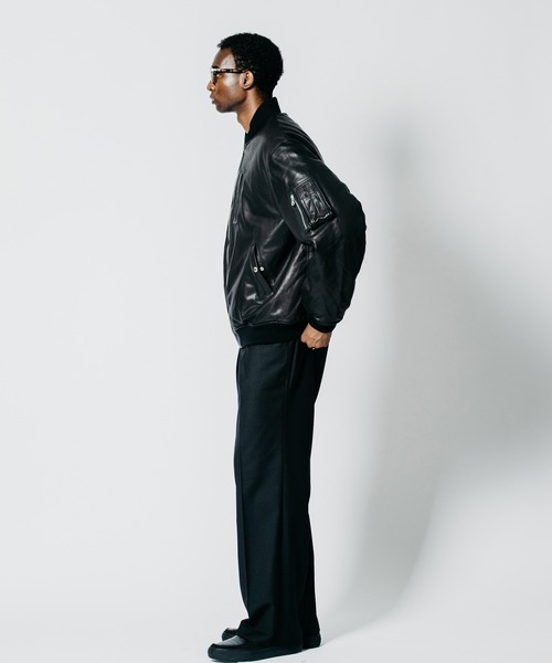CRIMIE(クライミー)の「SHEEP LEATHER MA1 BOMBER JACKET(MA-1・メンズ・ブラック・XXL/XL/L/M/S)」の11枚目の写真