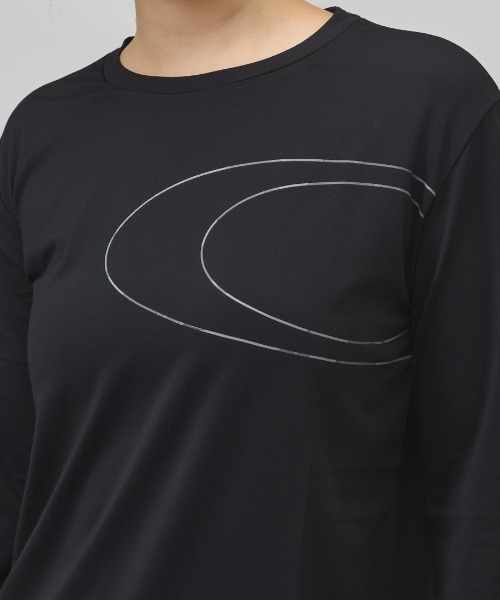 OAKLEY(オークリー)の「オークリー OAKLEY RADIANT ELLIPSE L/S TEE 12.0(Tシャツ/カットソー・レディース・ブラック/サックスブルー・L/M)」の6枚目の写真