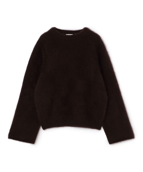 BALLSEY(ボールジィ)の「フラッフィーヤーン ビルドネックプルオーバー(ニット/セーター・レディース・ダークブラウン/ライトブルー/レッド・S)」の2枚目の写真