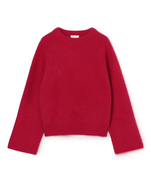 BALLSEY(ボールジィ)の「フラッフィーヤーン ビルドネックプルオーバー(ニット/セーター・レディース・ダークブラウン/ライトブルー/レッド・S)」の3枚目の写真