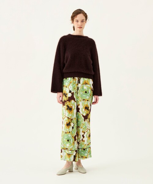 BALLSEY(ボールジィ)の「フラッフィーヤーン ビルドネックプルオーバー(ニット/セーター・レディース・ダークブラウン/ライトブルー/レッド・S)」の13枚目の写真