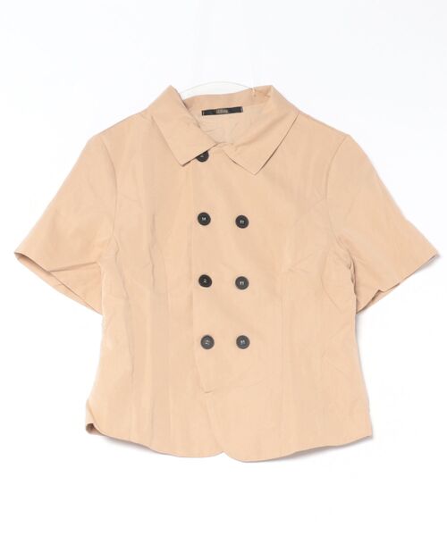 Ritzy(リッツィー)の「ダブルボタン半袖ショートトップス(その他トップス・レディース・ブラック/ベージュ・S/M/L)」の9枚目の写真
