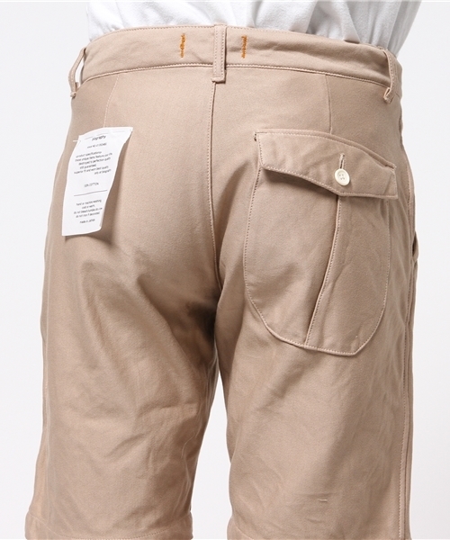 BHY-biography(ビーエイチワイバイオグラフィー)の「SWEAT TWILL CHINO SHORTS/スウェットツイルチノショートパンツ(デニムパンツ・メンズ・カーキ/オリーブ・48/46/44)」の10枚目の写真