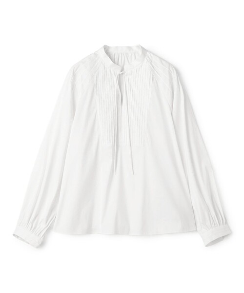 TOMORROWLAND collection(トゥモローランドコレクション)の「ハイパワーストレッチブロード ピンタックブラウス(シャツ/ブラウス・レディース・ブラック/ホワイト・36)」の2枚目の写真