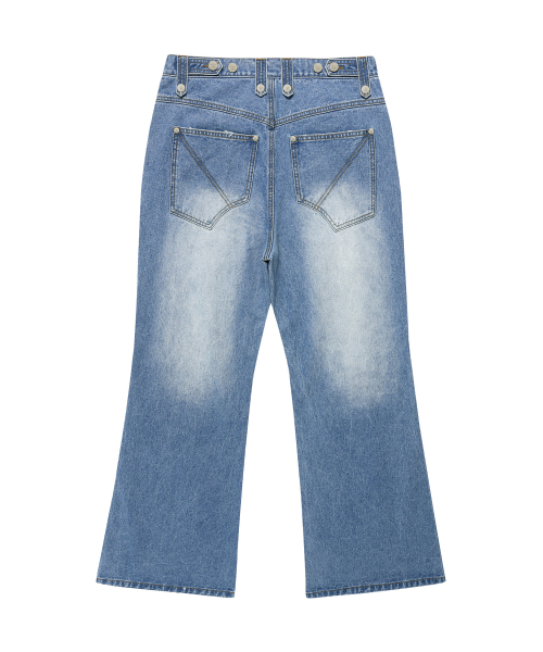 THEVINYLHOUSE(ザバイニルハウス)の「DESTROYED BOOTS CUT DENIM PANTS LIGHT BLUE(デニムパンツ・レディース・その他・SMALL/MEDIUM/LARGE)」の10枚目の写真