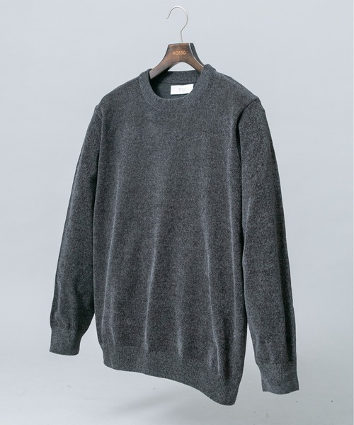 URBAN RESEARCH ROSSO MEN(アーバンリサーチロッソメン)の「『XLサイズあり/マシンウォッシャブル』モールクルーネックニット(ニット/セーター・メンズ・チャコールグレー/ブルー/アイボリー/ネイビー/ブラック/レッド系その他・LARGE/MEDIUM/X-LARGE)」の4枚目の写真