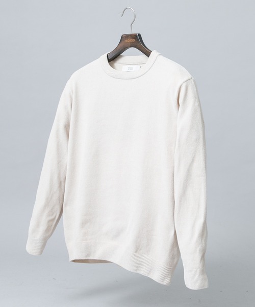 URBAN RESEARCH ROSSO MEN(アーバンリサーチロッソメン)の「『XLサイズあり/マシンウォッシャブル』モールクルーネックニット(ニット/セーター・メンズ・チャコールグレー/ブルー/アイボリー/ネイビー/ブラック/レッド系その他・LARGE/MEDIUM/X-LARGE)」の2枚目の写真