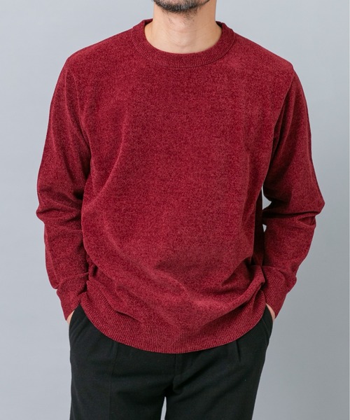 URBAN RESEARCH ROSSO MEN(アーバンリサーチロッソメン)の「『XLサイズあり/マシンウォッシャブル』モールクルーネックニット(ニット/セーター・メンズ・チャコールグレー/ブルー/アイボリー/ネイビー/ブラック/レッド系その他・LARGE/MEDIUM/X-LARGE)」の16枚目の写真