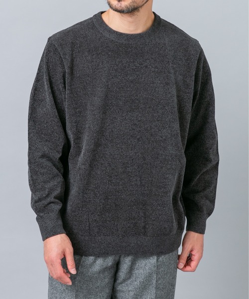 URBAN RESEARCH ROSSO MEN(アーバンリサーチロッソメン)の「『XLサイズあり/マシンウォッシャブル』モールクルーネックニット(ニット/セーター・メンズ・チャコールグレー/ブルー/アイボリー/ネイビー/ブラック/レッド系その他・LARGE/MEDIUM/X-LARGE)」の19枚目の写真