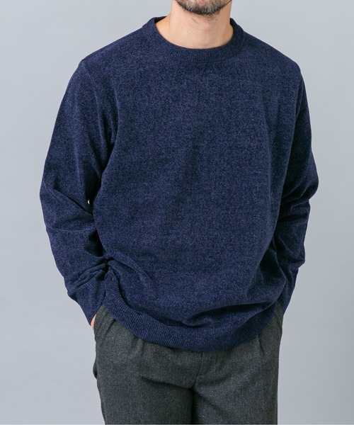 URBAN RESEARCH ROSSO MEN(アーバンリサーチロッソメン)の「『XLサイズあり/マシンウォッシャブル』モールクルーネックニット(ニット/セーター・メンズ・チャコールグレー/ブルー/アイボリー/ネイビー/ブラック/レッド系その他・LARGE/MEDIUM/X-LARGE)」の9枚目の写真
