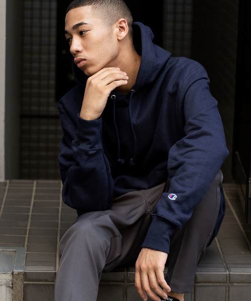 Champion（チャンピオン）の「【champion】チャンピオン 12oz リバースウィーブ プルオーバーパーカー フード（パーカー・メンズ・グレー/ブラック/ネイビー/ダークグリーン/ブラウン/シルバーグレー/ワインレッド/ホワイト/レッド・M/L/XL/S）」の7枚目の写真