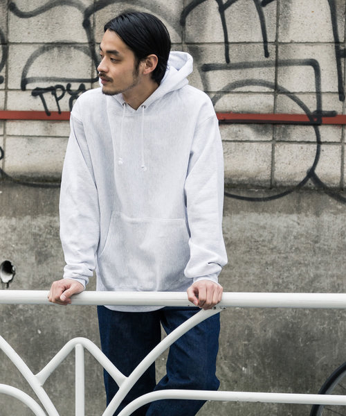 Champion(チャンピオン)の「【champion】チャンピオン 12oz リバースウィーブ プルオーバーパーカー フード(パーカー)」|シルバーグレー