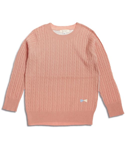 Seraph（セラフ）の「コントラストセーター（ニット/セーター・キッズ・レッド/サーモンピンク/サックスブルー/キナリ・140/80/100/120/90/95/110/130）」の11枚目の写真