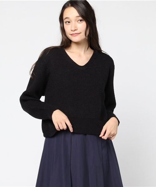 Omekashi（オメカシ）の「2WAYツイストニット（ニット/セーター・レディース・ブラック/サックスブルー/オフホワイト/ベージュ・ﾌﾘ-）」の14枚目の写真