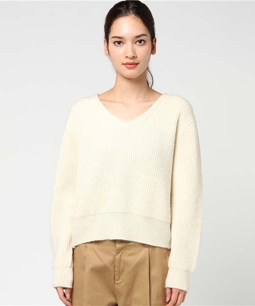 Omekashi（オメカシ）の「2WAYツイストニット（ニット/セーター・レディース・ブラック/サックスブルー/オフホワイト/ベージュ・ﾌﾘ-）」の5枚目の写真