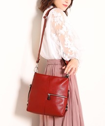 Jamale（ジャマレ）の「牛革レザーショルダーバッグ（ショルダーバッグ）」