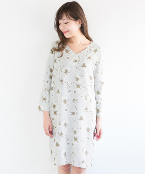 【セール】フレアスリーブ花柄ワンピース∴（ワンピース）｜URBAN RESEARCH ROSSO WOMEN（アーバンリサーチ ロッソ）