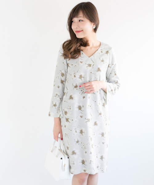 【セール】フレアスリーブ花柄ワンピース∴（ワンピース）｜URBAN RESEARCH ROSSO WOMEN（アーバンリサーチ ロッソ）