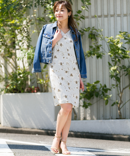 【セール】フレアスリーブ花柄ワンピース∴（ワンピース）｜URBAN RESEARCH ROSSO WOMEN（アーバンリサーチ ロッソ）