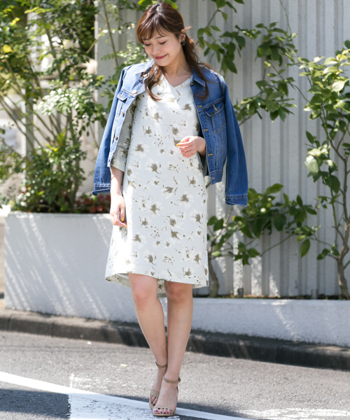 【セール】フレアスリーブ花柄ワンピース∴（ワンピース）｜URBAN RESEARCH ROSSO WOMEN（アーバンリサーチ ロッソ）