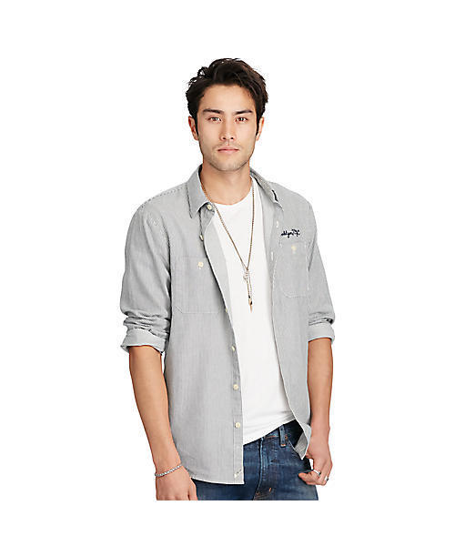 Denim & Supply Ralph Lauren（デニムアンドサプライラルフローレン）の「エンブロイダード コットン ワークシャツ（シャツ/ブラウス・メンズ・ブルー系その他・LARGE/SMALL/X-LARGE/MEDIUM/X-SMALL）」の5枚目の写真