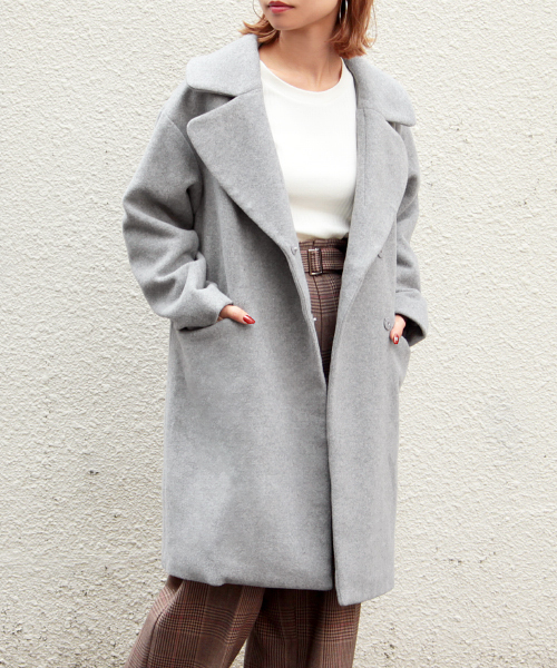 PAGEBOY（ページボーイ）の「BIGチェスターコート（チェスターコート・レディース・オレンジ/杢グレー/ネイビー/ホワイト系その他2・MEDIUM/SMALL）」の17枚目の写真