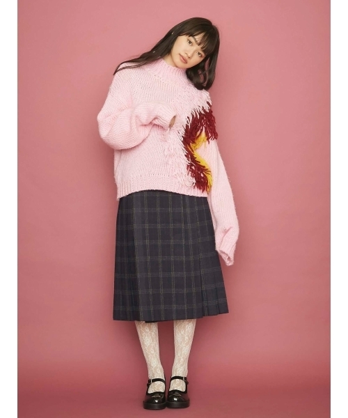 merry jenny（メリージェニー）の「ふさふさフリンジニット（ニット/セーター・レディース・オフホワイト/ピンク/ミント・FREE）」の5枚目の写真