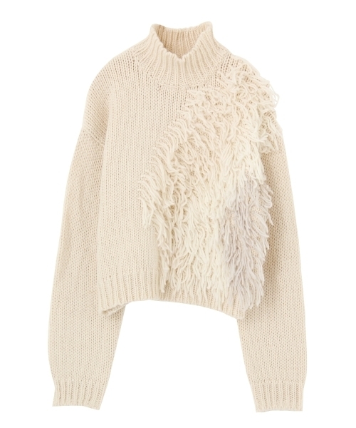 merry jenny（メリージェニー）の「ふさふさフリンジニット（ニット/セーター・レディース・オフホワイト/ピンク/ミント・FREE）」の6枚目の写真