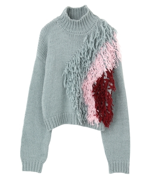 merry jenny（メリージェニー）の「ふさふさフリンジニット（ニット/セーター・レディース・オフホワイト/ピンク/ミント・FREE）」の13枚目の写真