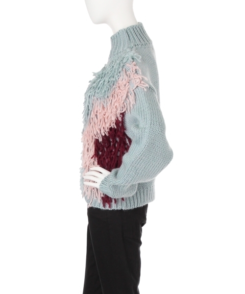 merry jenny（メリージェニー）の「ふさふさフリンジニット（ニット/セーター・レディース・オフホワイト/ピンク/ミント・FREE）」の11枚目の写真