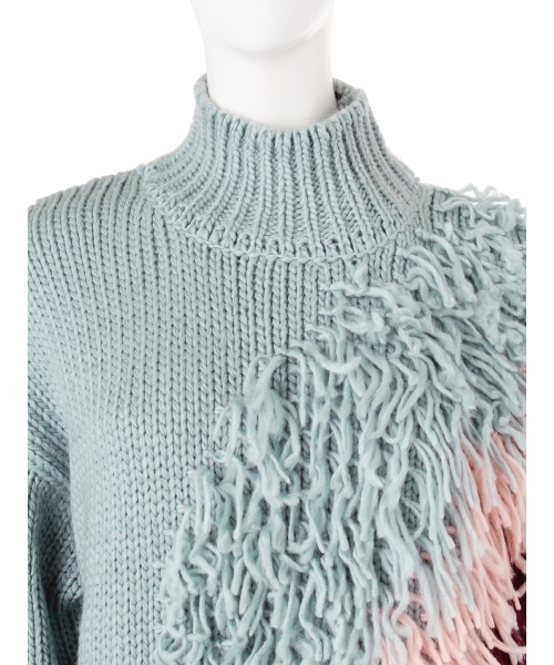 merry jenny（メリージェニー）の「ふさふさフリンジニット（ニット/セーター・レディース・オフホワイト/ピンク/ミント・FREE）」の9枚目の写真