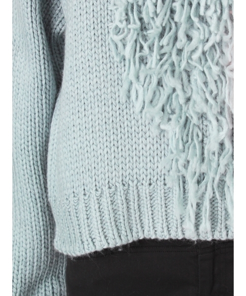 merry jenny（メリージェニー）の「ふさふさフリンジニット（ニット/セーター・レディース・オフホワイト/ピンク/ミント・FREE）」の7枚目の写真