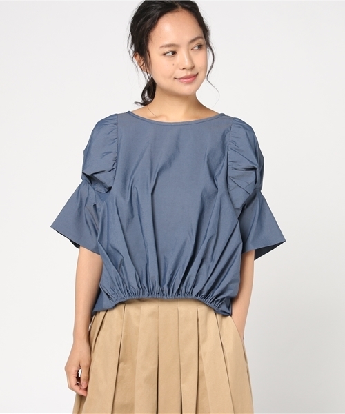 PEGGY LANA（ペギーラナ）の「Conscious Sleeve PO（Tシャツ/カットソー・レディース・ブルー/ブラウン/ホワイト・FREE）」の12枚目の写真