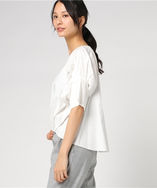 PEGGY LANA（ペギーラナ）の「Conscious Sleeve PO（Tシャツ/カットソー・レディース・ブルー/ブラウン/ホワイト・FREE）」の10枚目の写真