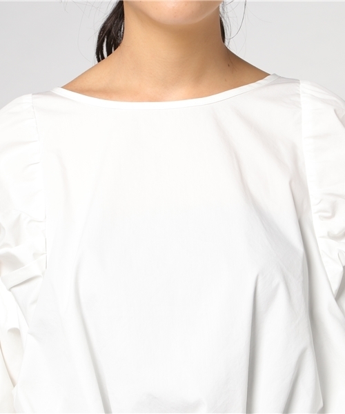 PEGGY LANA（ペギーラナ）の「Conscious Sleeve PO（Tシャツ/カットソー・レディース・ブルー/ブラウン/ホワイト・FREE）」の4枚目の写真
