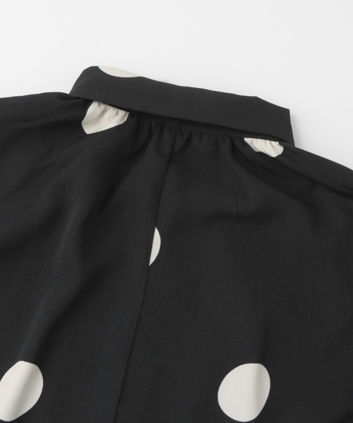 SENSE OF PLACE by URBAN RESEARCH（センスオブプレイスバイアーバンリサーチ）の「ドットシャツオールインワン（つなぎ/オールインワン・レディース・ブラック系その他・FREE）」の7枚目の写真