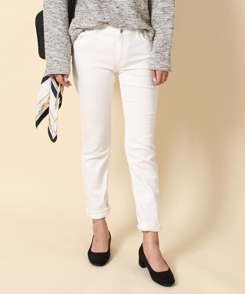 coen（コーエン）の「裏起毛ストレッチスキニーパンツ（その他パンツ・レディース・ホワイト/ブラック/ネイビー/グレー・SMALL/MEDIUM/LARGE）」の2枚目の写真