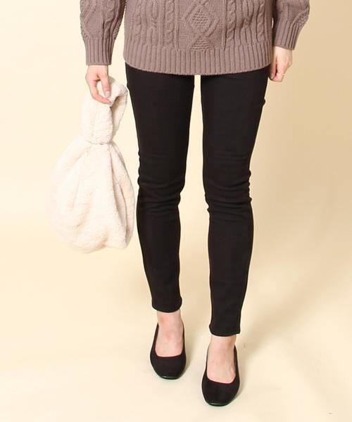 coen（コーエン）の「裏起毛ストレッチスキニーパンツ（その他パンツ・レディース・ホワイト/ブラック/ネイビー/グレー・SMALL/MEDIUM/LARGE）」の3枚目の写真